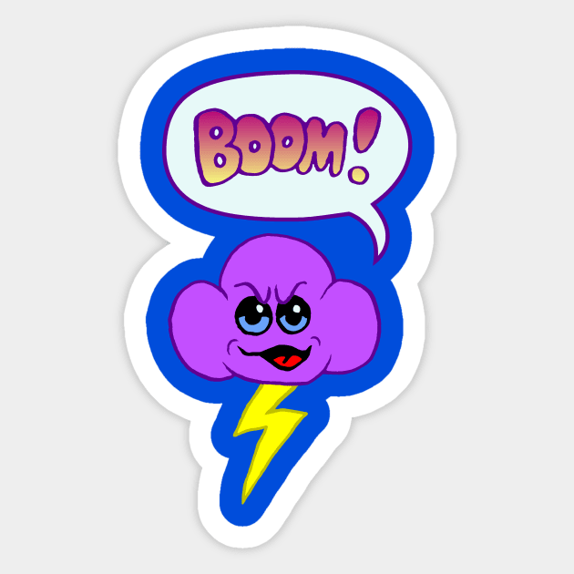 Thunder Cloud Sticker by MalcolmKirk